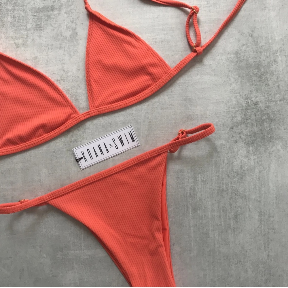 Koana bikini - Willow ribbed set - Tangerine